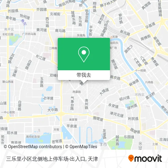 三乐里小区北侧地上停车场-出入口地图