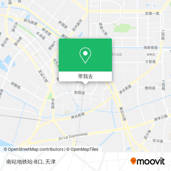 南站地铁站-B口地图