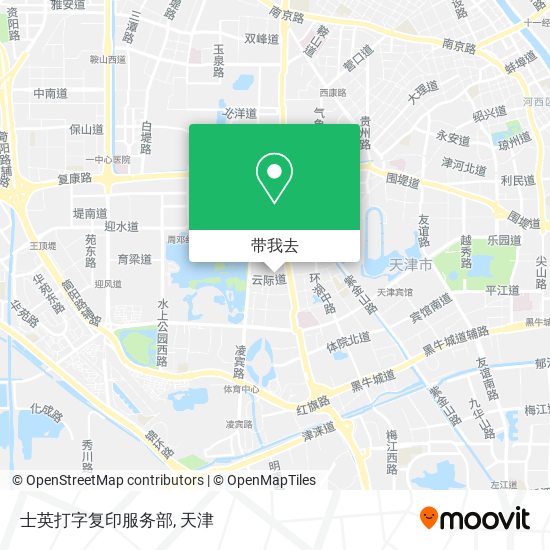 士英打字复印服务部地图