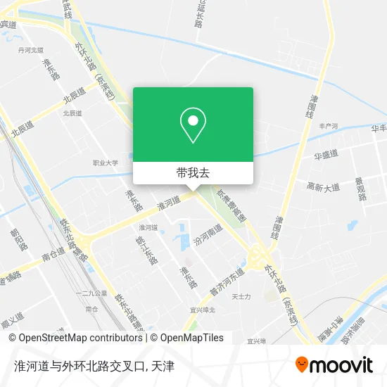 淮河道与外环北路交叉口地图
