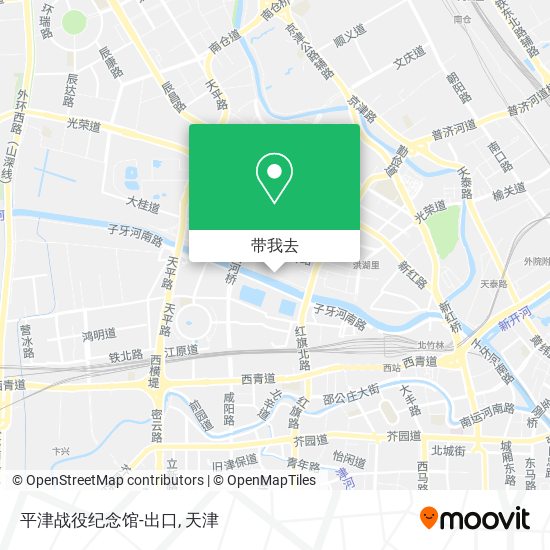 平津战役纪念馆-出口地图