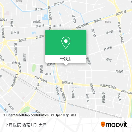 平津医院-西南1门地图
