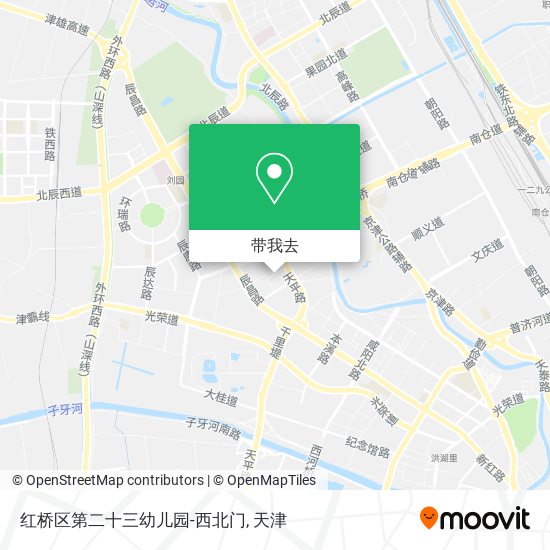 红桥区第二十三幼儿园-西北门地图