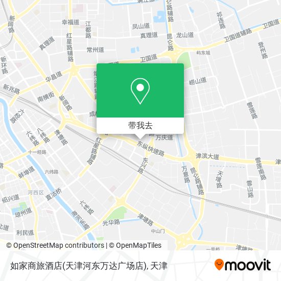 如家商旅酒店(天津河东万达广场店)地图