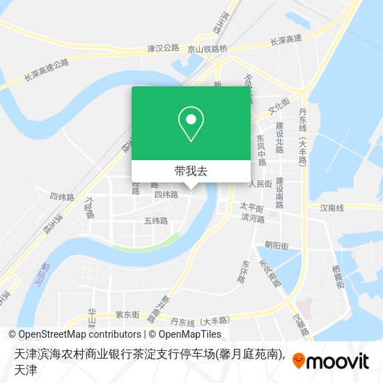 天津滨海农村商业银行茶淀支行停车场(馨月庭苑南)地图