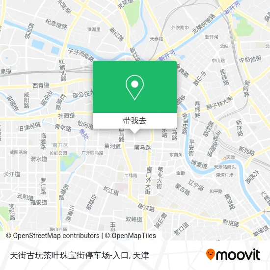 天街古玩茶叶珠宝街停车场-入口地图