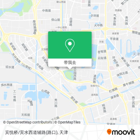 宾悦桥/宾水西道辅路(路口)地图