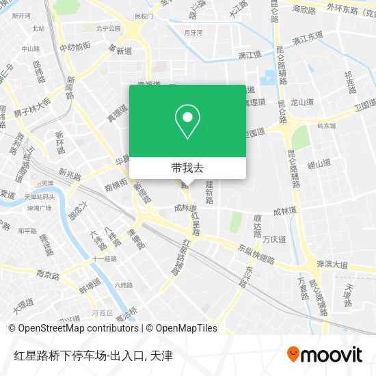 红星路桥下停车场-出入口地图