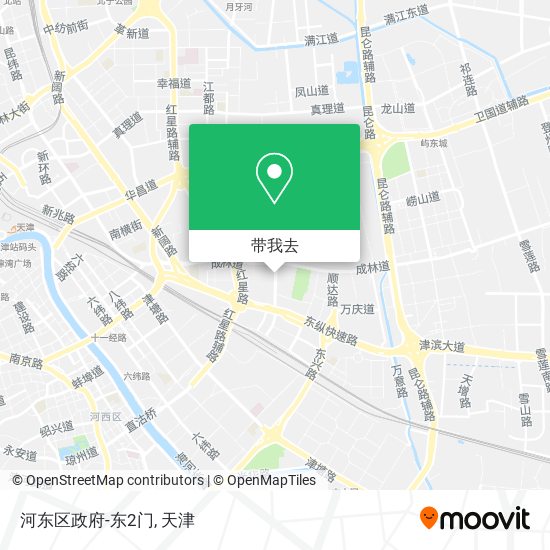 河东区政府-东2门地图