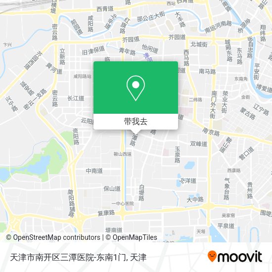 天津市南开区三潭医院-东南1门地图