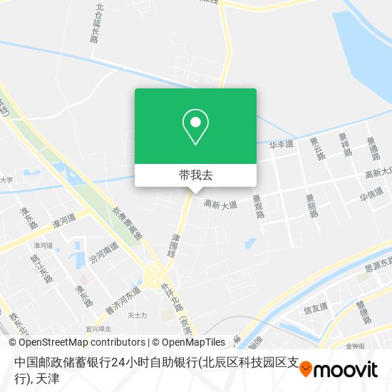 中国邮政储蓄银行24小时自助银行(北辰区科技园区支行)地图