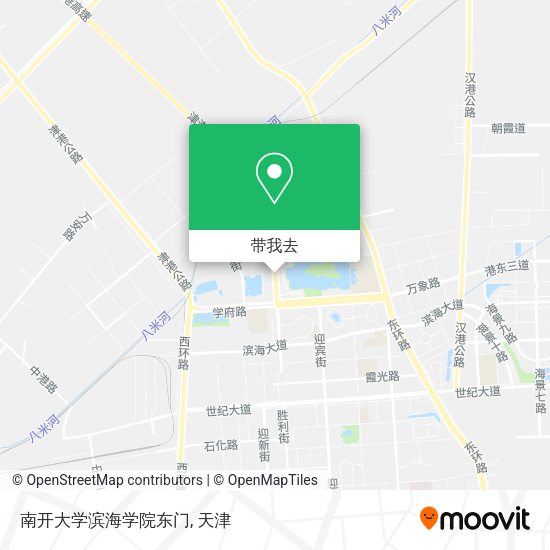 南开大学滨海学院东门地图