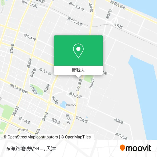东海路地铁站-B口地图