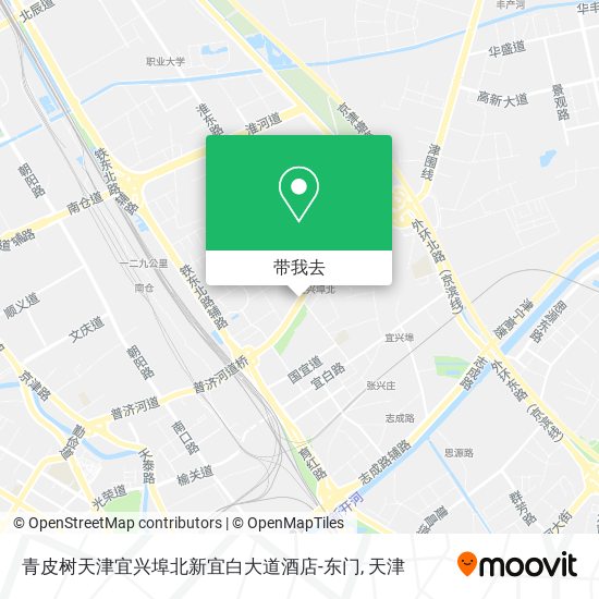 青皮树天津宜兴埠北新宜白大道酒店-东门地图