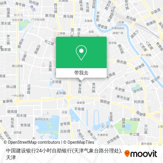 中国建设银行24小时自助银行(天津气象台路分理处)地图