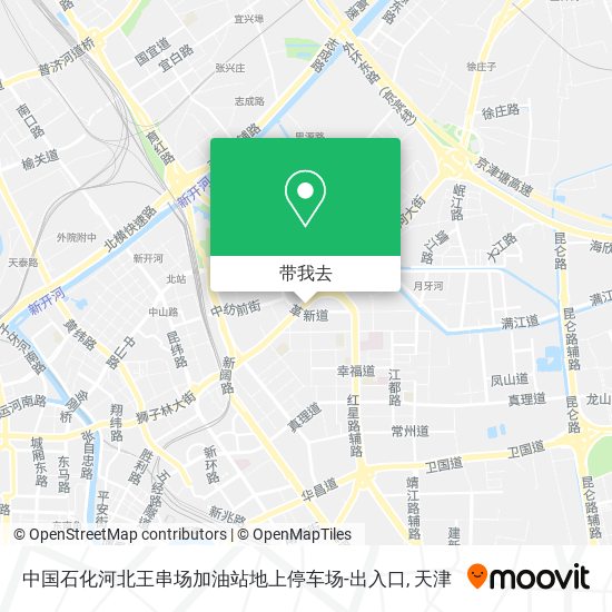 中国石化河北王串场加油站地上停车场-出入口地图
