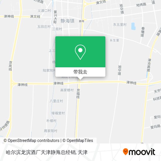 哈尔滨龙滨酒厂天津静海总经销地图