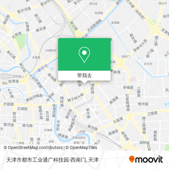 天津市都市工业通广科技园-西南门地图