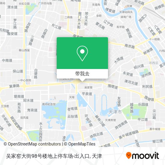 吴家窑大街98号楼地上停车场-出入口地图