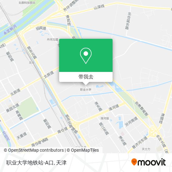 职业大学地铁站-A口地图