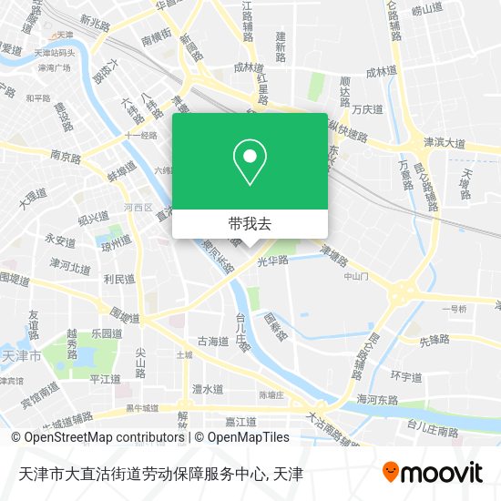 天津市大直沽街道劳动保障服务中心地图