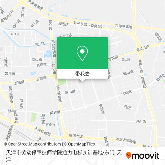 天津市劳动保障技师学院通力电梯实训基地-东门地图