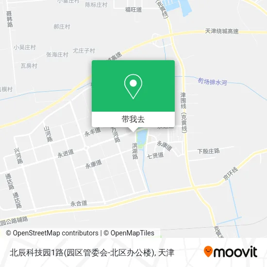 北辰科技园1路(园区管委会-北区办公楼)地图