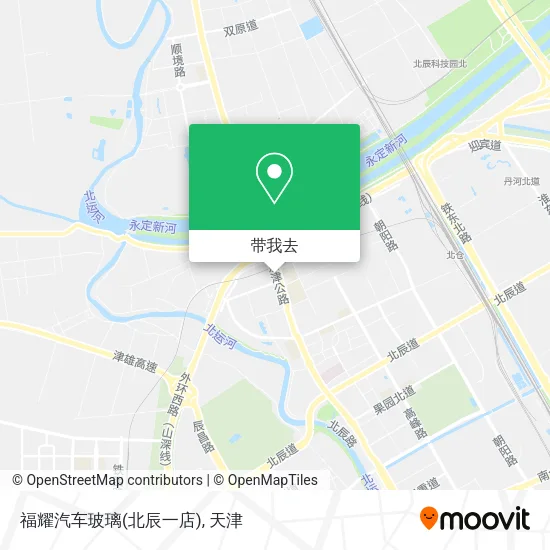 福耀汽车玻璃(北辰一店)地图