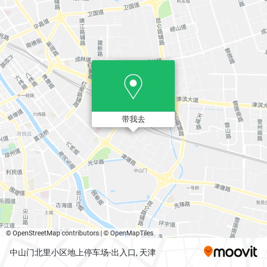 中山门北里小区地上停车场-出入口地图