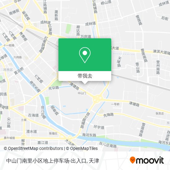 中山门南里小区地上停车场-出入口地图