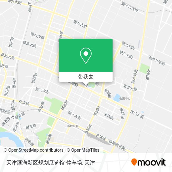 天津滨海新区规划展览馆-停车场地图