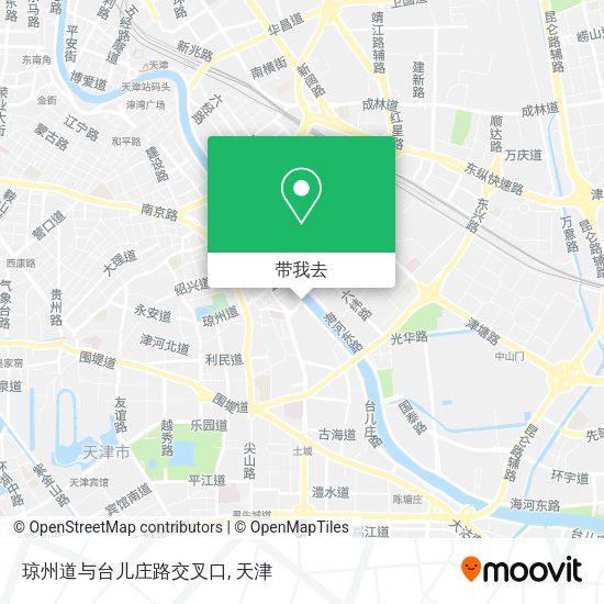 琼州道与台儿庄路交叉口地图