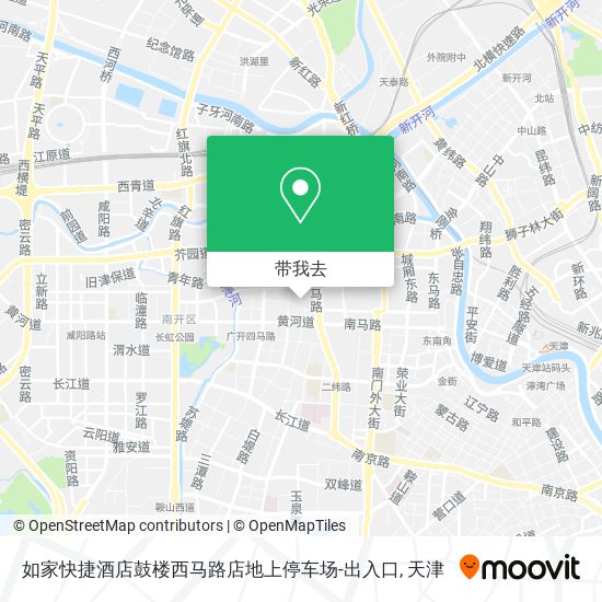 如家快捷酒店鼓楼西马路店地上停车场-出入口地图