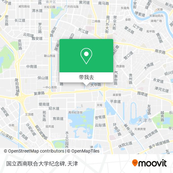 国立西南联合大学纪念碑地图