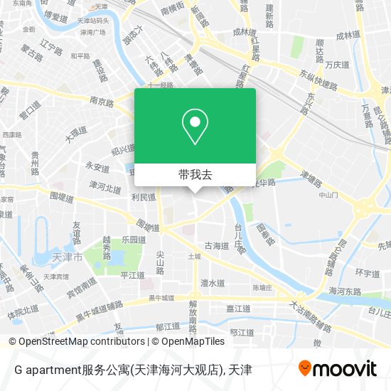 G apartment服务公寓(天津海河大观店)地图