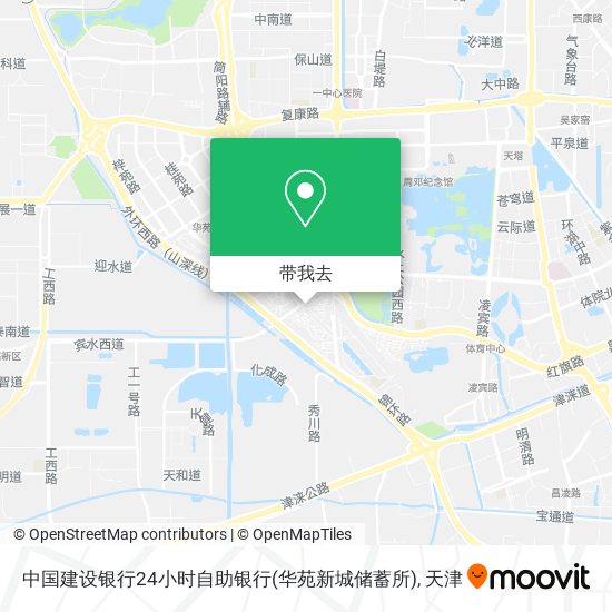 中国建设银行24小时自助银行(华苑新城储蓄所)地图