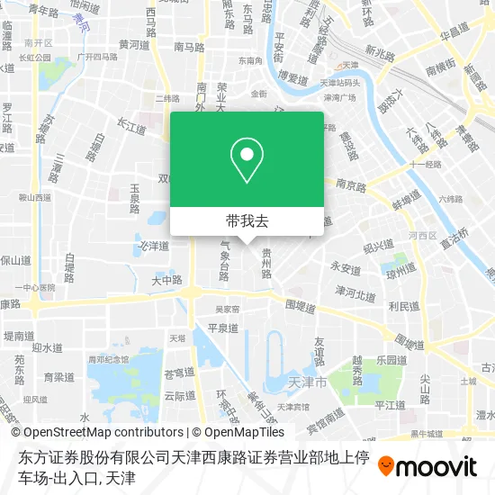 东方证券股份有限公司天津西康路证券营业部地上停车场-出入口地图