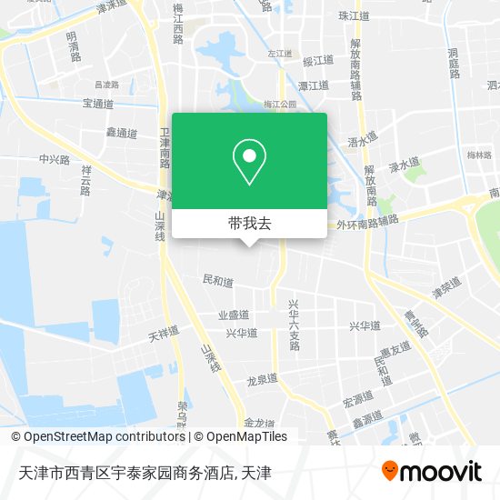 天津市西青区宇泰家园商务酒店地图
