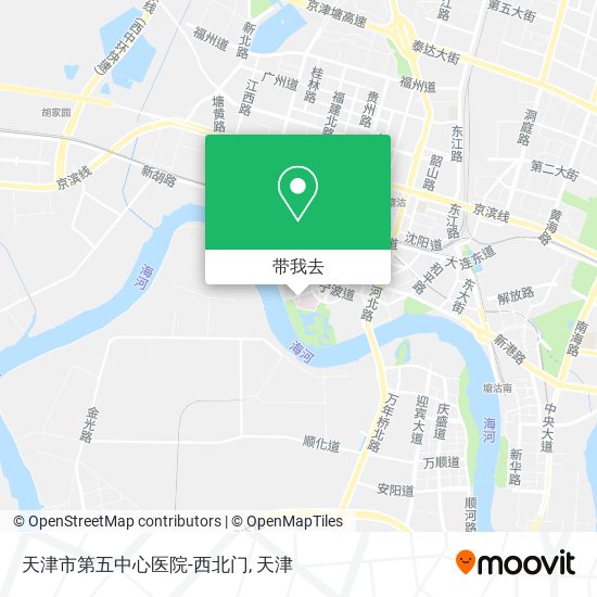 天津市第五中心医院-西北门地图