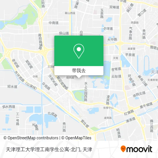 天津理工大学理工南学生公寓-北门地图