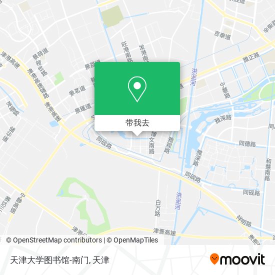 天津大学图书馆-南门地图