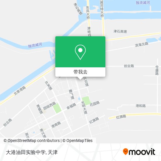 大港油田实验中学地图