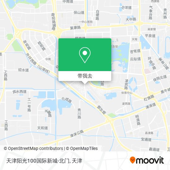 天津阳光100国际新城-北门地图