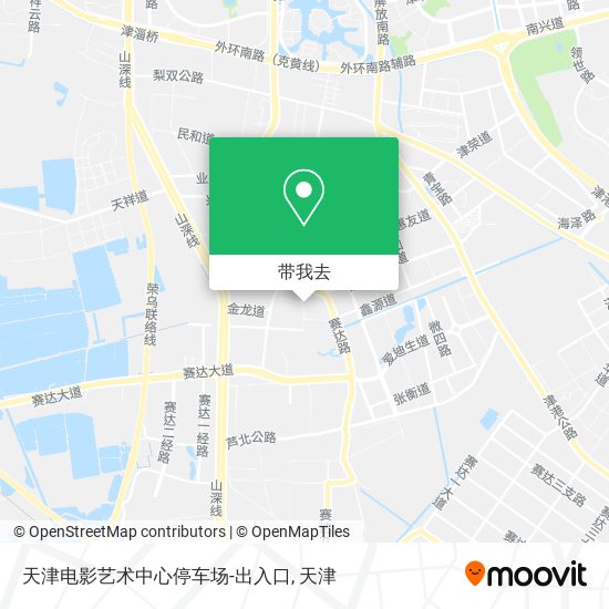 天津电影艺术中心停车场-出入口地图