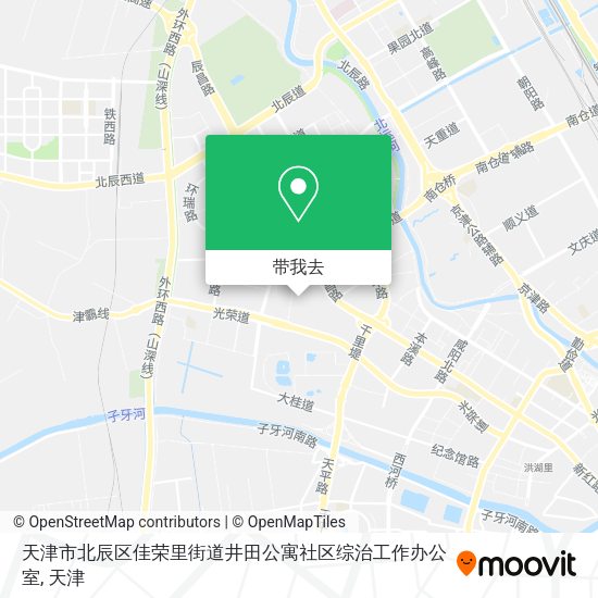 天津市北辰区佳荣里街道井田公寓社区综治工作办公室地图