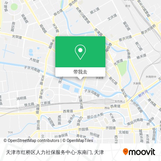 天津市红桥区人力社保服务中心-东南门地图