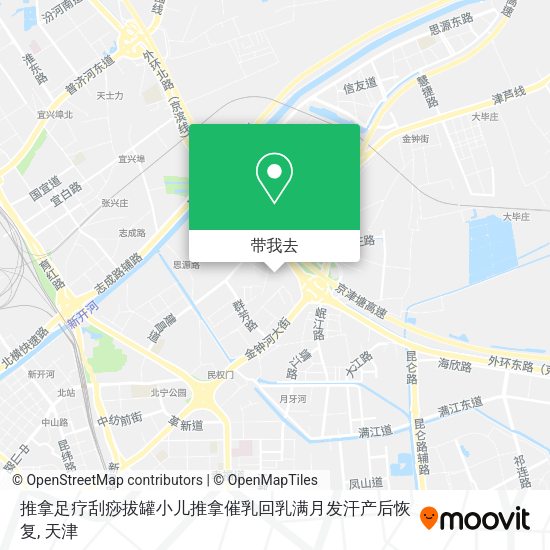 推拿足疗刮痧拔罐小儿推拿催乳回乳满月发汗产后恢复地图