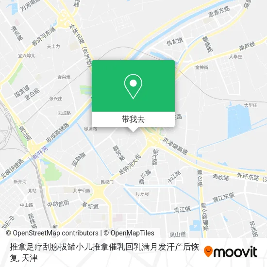 推拿足疗刮痧拔罐小儿推拿催乳回乳满月发汗产后恢复地图