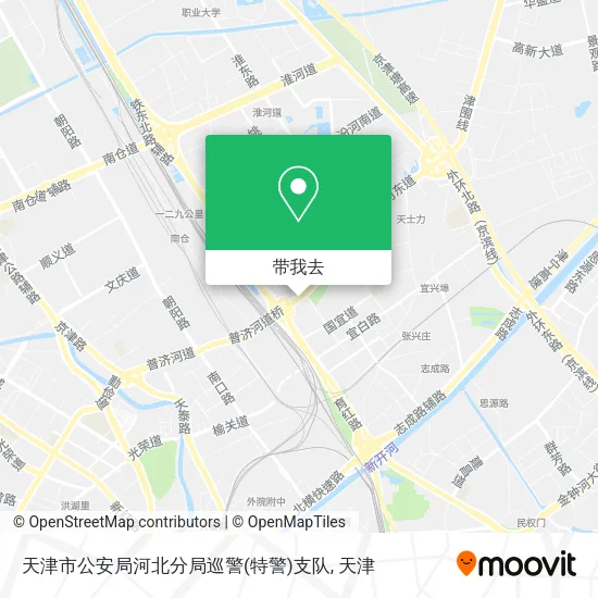 天津市公安局河北分局巡警(特警)支队地图