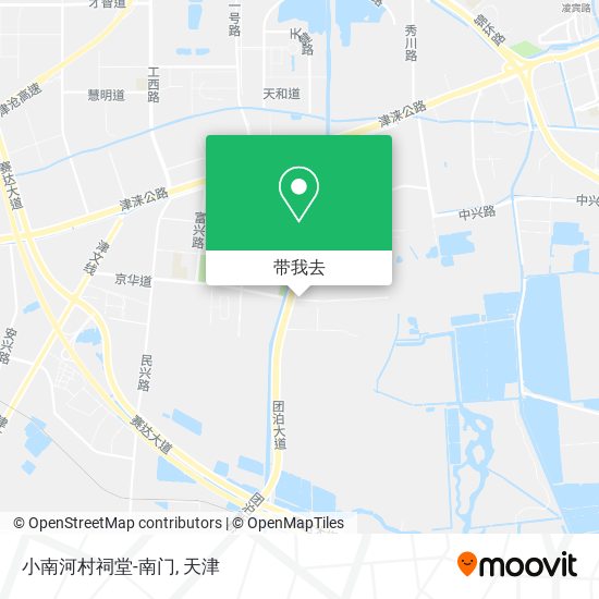 小南河村祠堂-南门地图
